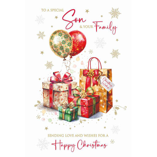 Picture of SPECIAL SON & FAMILY CHRISTMAS CARD